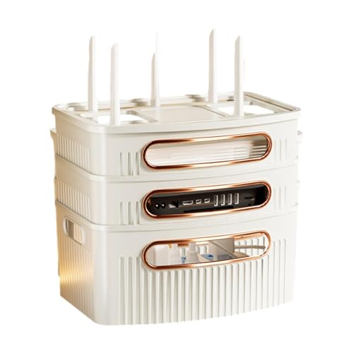 WiFi-Router-Aufbewahrungsbox – Netzwerk-Modem-Router- , Router-Kabel-Management-Box, Kabelmanagement-Verdeckungs-Rack, WLAN-Einheiten-Organizer, Router-Aufbewahrungsbox,