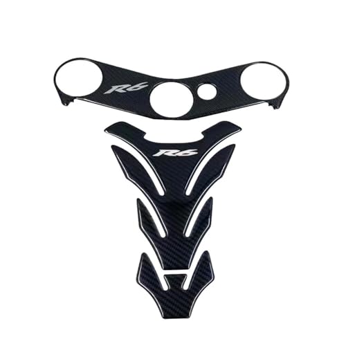 Moto Traction Pads Für y&amaha R6 YZFR6 YZF600 2006-2016 Tank Pad Tankdeckel Abdeckung Triple Clamp Yoke Aufkleber Schutz Carbon Faser Motorrad Aufkleber (Color : B-2)