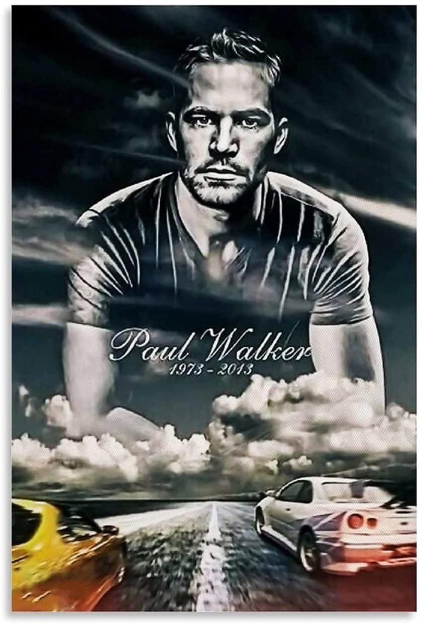 Welmini 5D Diamant Painting Set FüR Erwachsene Und Kinder Fast And Furious Film Paul Walker DIY Diamond Kristall Strass Stickerei GemäLde 11.8''x15.7''(30x40cm) Kein Rahmen