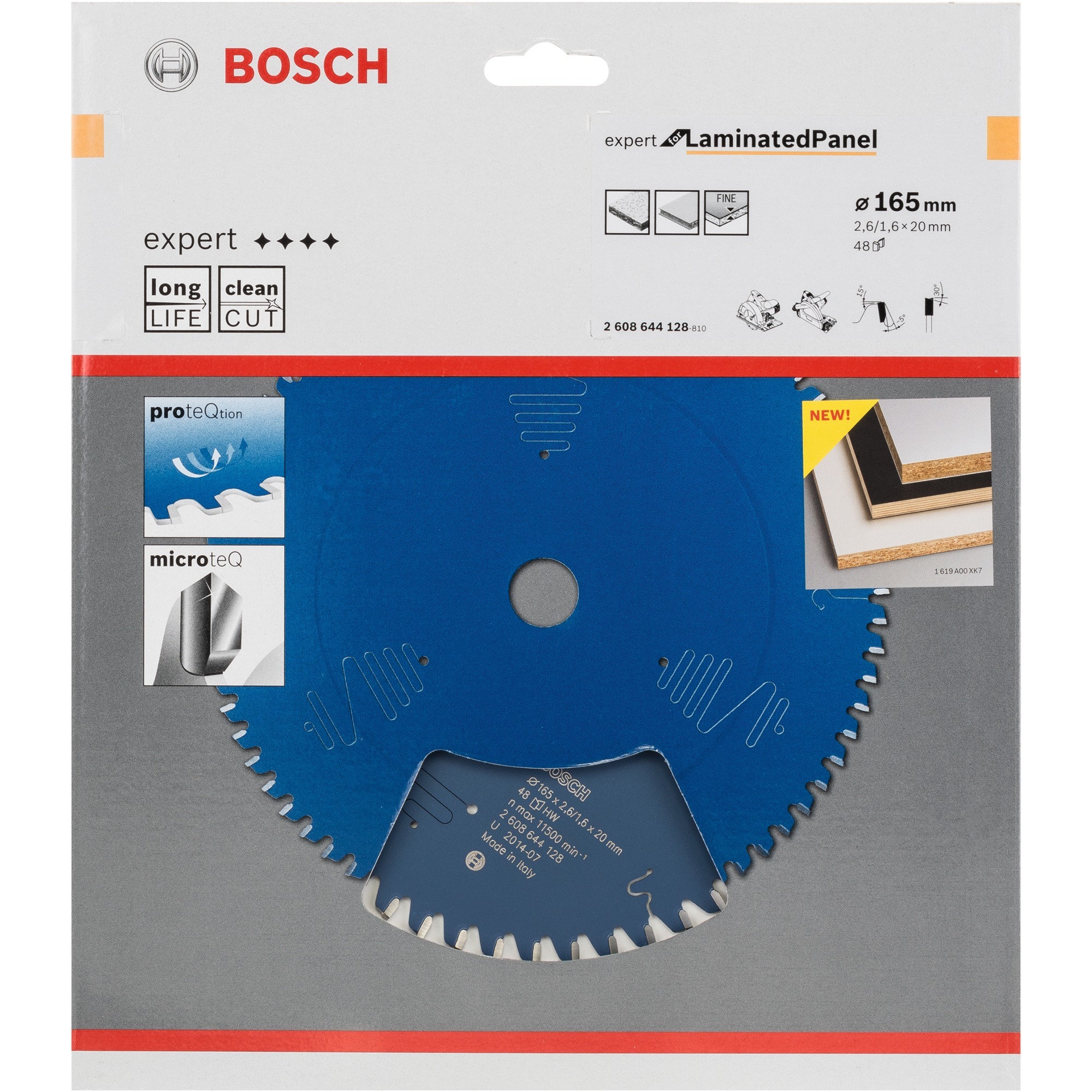 Kreissägeblatt Expert for Laminated Panel, Ø 165mm, 48Z