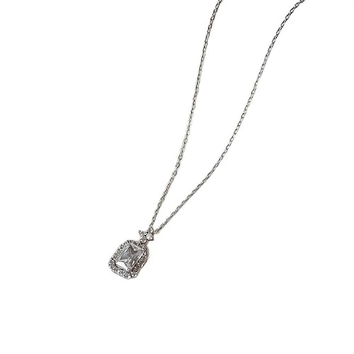 CLLBANT Halskette mit Anhänger aus 925er Sterlingsilber mit Kristallen, Drift-Flasche, für Damen, Schmuck, Geschenk