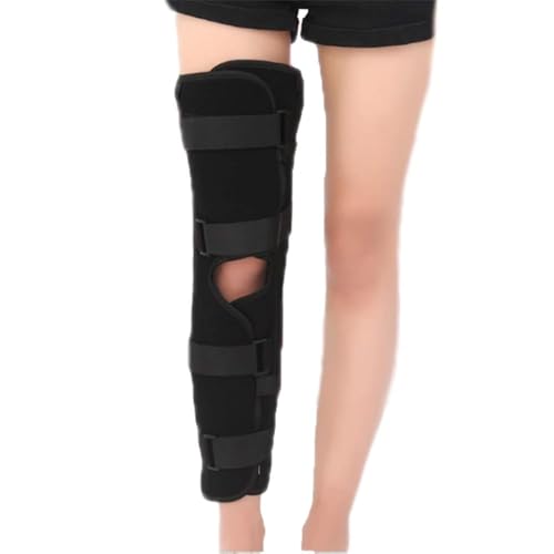 Knie-Wegfahrsperre, verstellbare Knie-Wegfahrsperre, Bequeme Kniestütze, Schienenorthese, vollständiger Beinstützen-Stabilisator mit Vier Riemen, für Post-OP-Patella-Verletzung, Arthrose, sc