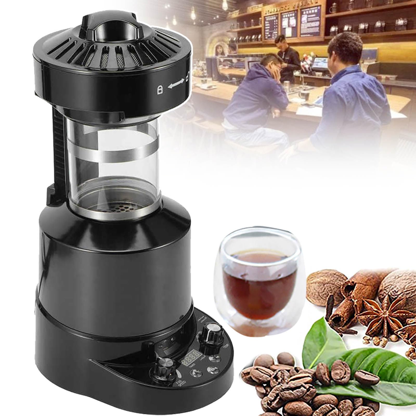 JMbpkduHs Kaffeeröstermaschine - 120g Elektrischer Kaffeebohnenröster Für Den Heimgebrauch - Antihaft-Kaffeeröstmaschine Für Nuss-Erdnuss-Timing/Schälfunktion