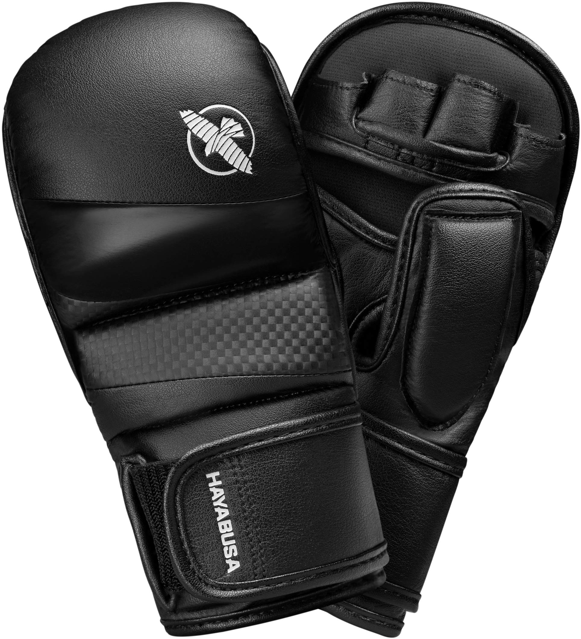 Hayabusa T3 7oz MMA Hybridhandschuhe. Ideal für Kampf, Sparring oder Schlag - Schwarz, Größe S