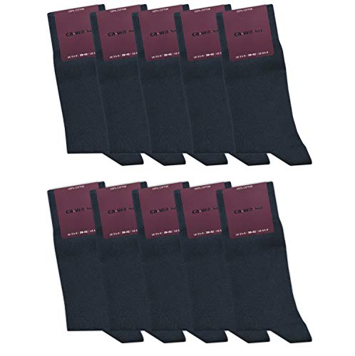 ca·wa·so Damen Socken aus 100% Baumwolle (10er-Pack) (39-42, blau)