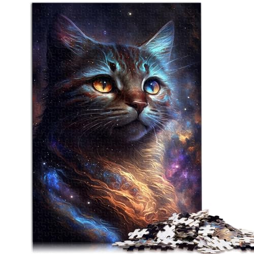 Puzzles Geschenke Spielzeug Nebelkätzchen für Erwachsene 1000-teiliges Puzzle Holzpuzzle Familienaktivität Puzzles Lernspiele 1000 Teile (50x75cm)