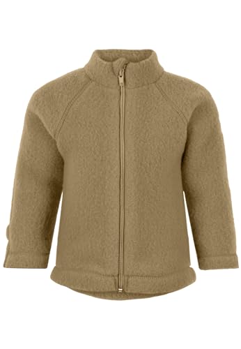 Mikk-line Walkjacke 68 Butternut | OEKO-TEX Standard 100 | Babyjacke mit Reißverschluss für baby und kinder | 100% Mulesing-Frei Merinowolle | Für Mädchen und Jungen | Umkehrbare Bündchen