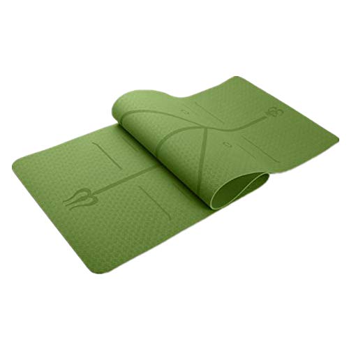 Jogamatte Trainingsmatte Yogamatten für Männer Trainingsmat Gym Matt für zu Hause Yoga Mat Dick Yogamatten für zu Hause Trainingsmatte rutschfest green,0.6cm