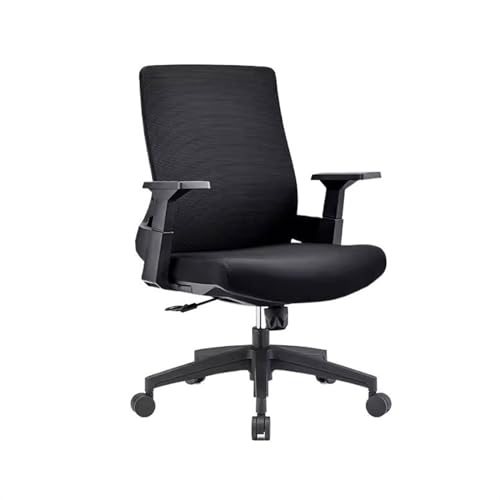 Zhaoj24-05 Bürostuhl Ergonomischer Bürostuhl, Rückenlehne, Computerstuhl, bequemer, sitzender, ergonomischer Netzdrehstuhl, Konferenzstuhl Schreibtischstuhl(Schwarz)