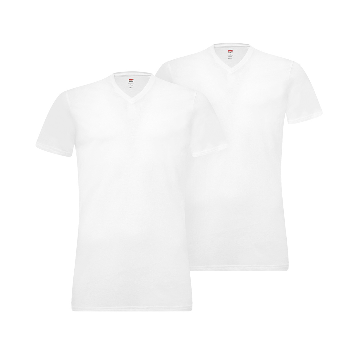 Levi's Herren Levis Men V-Neck 2P T-Shirt, Weiß (White 300), Medium (Herstellergröße: 020) (2er Pack)