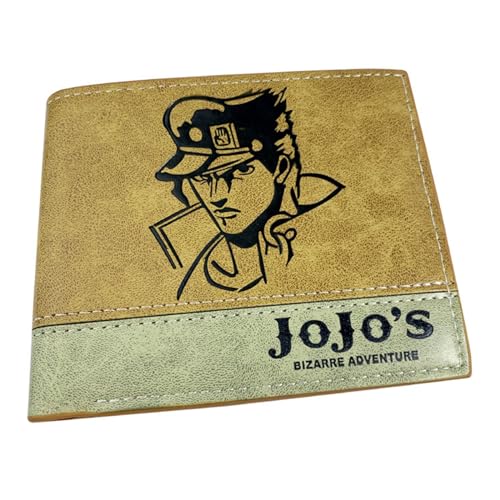 RYNDEX Jo-Jo's Bizar-re Adventu-re Anime Geldbeutel, Schmale Bi-Fold Kleines Portemonnaie, Kunstleder Kreditkartenetui Scheckkartenetui, für Teenager und Junge Mädchen(Color:Multicolor 10)