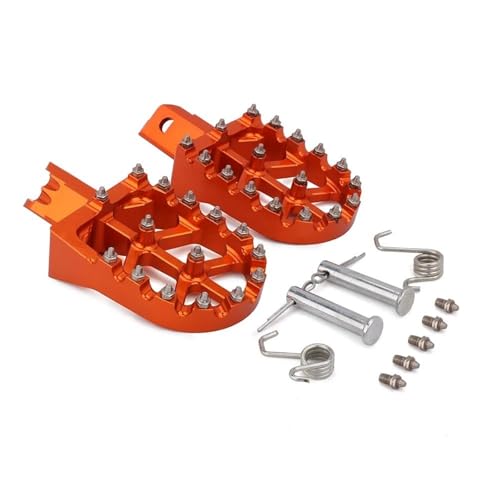 Motorrad Fußrasten Sets Für CRF50 CRF70 CRF110 XR50 XR70 XR110 Meisten Chinesischen Pit Dirt Bike Motorrad Aluminium Fußrasten Fußrasten Pedale Fußstütze Fußrasten(Orange)