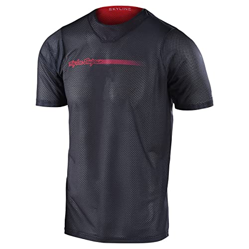 Troy Lee Designs Skyline Air Channel Fahrrad T-Shirt (Black/Red,L)