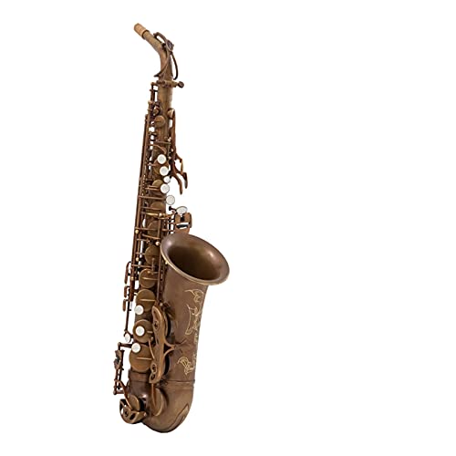 Altsaxophon EB antike Kupfer- Simulation Alto-Sax-Professional, die Holzwind- Instrument mit Mundstück spielen (Color : Light Grey)