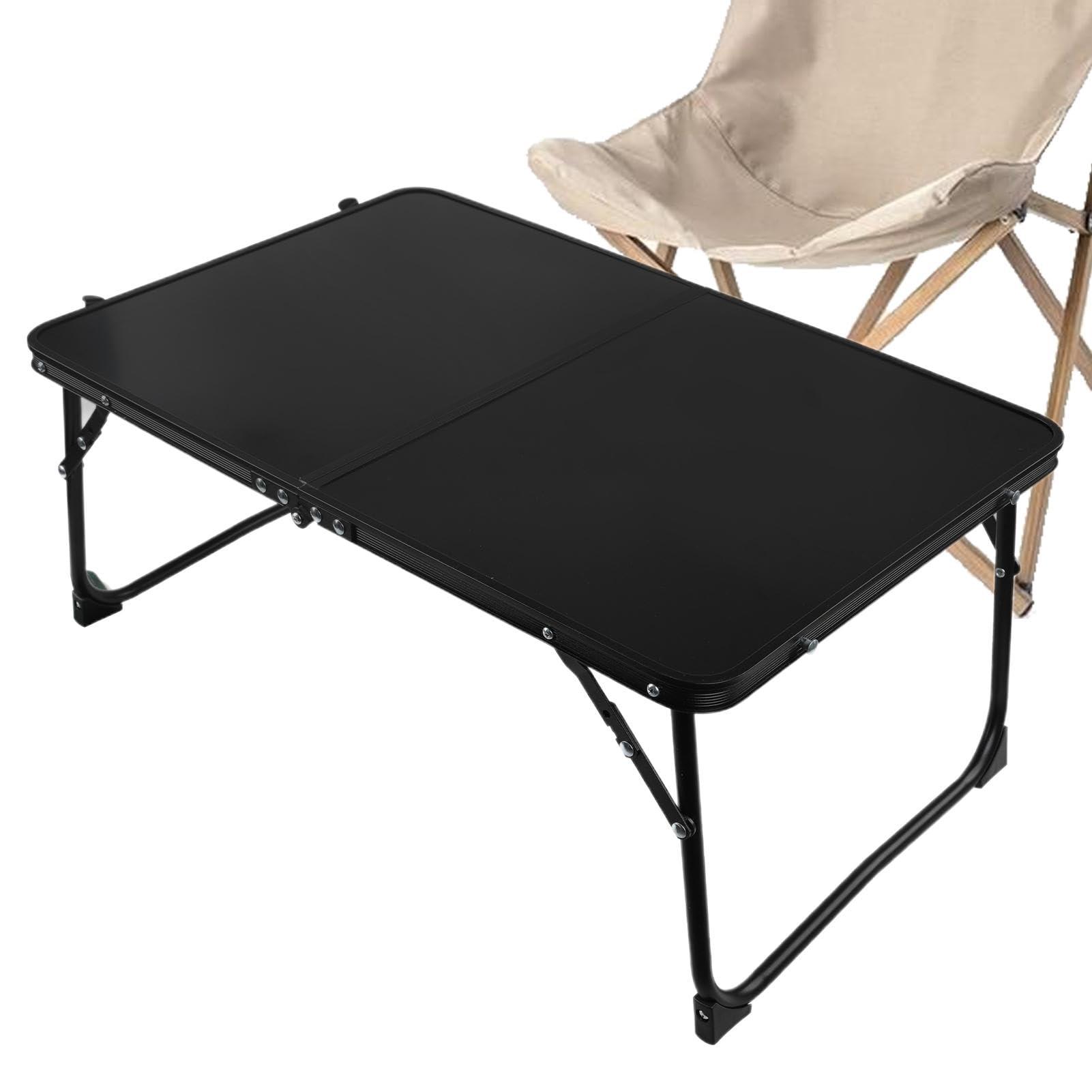 EsEico Klapptisch zum Zelten, kompakter Campingtisch im Freien, klappbarer Strandtisch mit hoher Widerstandsfähigkeit, stabiles Design, vielseitiger Campingtisch für Abenteuer im Freien