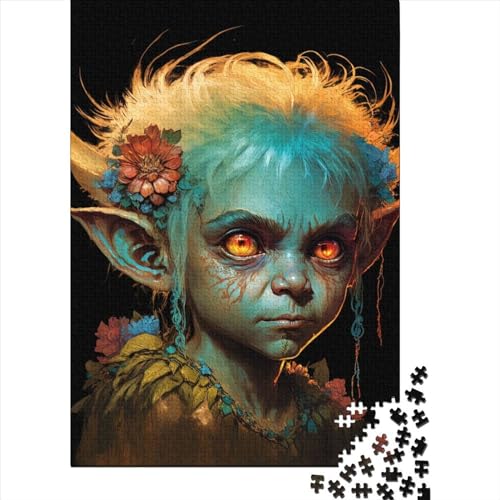 Ein weiser Elf, magischer Kobold, für Erwachsene, 1000-teiliges Puzzle, Puzzle für Erwachsene, 1000-teiliges Puzzle für Erwachsene, Lernspiel, Herausforderungsspielzeug, 75 x 50 cm