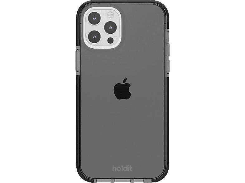 HOLDIT Seethru, Bookcover, Apple, iPhone 12, 12 Pro, Black