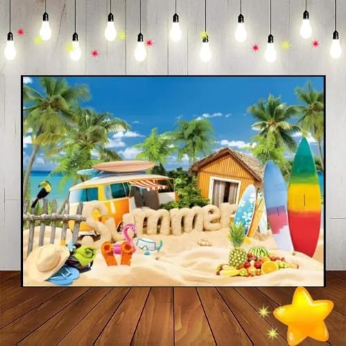 Sommer hawaiianisch Pool Strand tropisch surfen Reise kaust Hintergrund Banner Fotografie Dekoration Dekoration 210X150cm