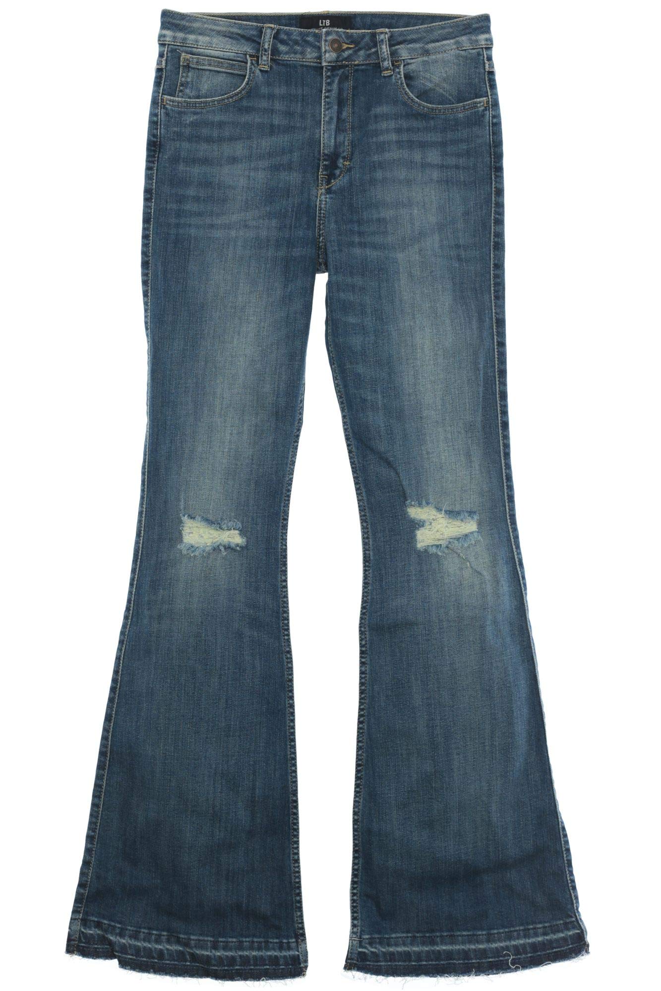 LTB Gwena Flare Jeans Hose Damen Stretch Denim Bootcut Schlaghose Used Look, Farbe:blau, Hosengrößen:W29, Hosenlängen:L33