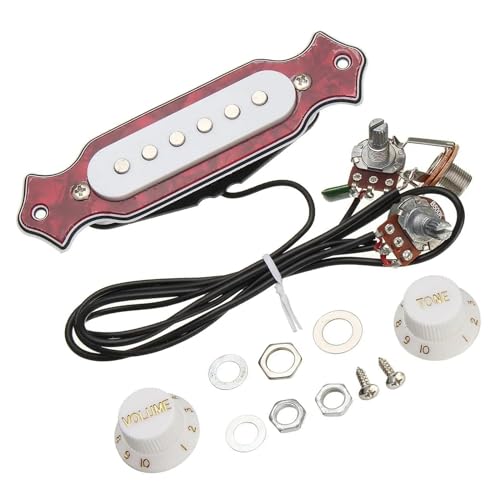 Gitarren-Tonabnehmer Magnetischer Tonabnehmer Für E-Gitarre, Gitarren-Schallloch-Tonabnehmer Mit Tone Volume Controller, Audio Und Gitarre (Color : 02)