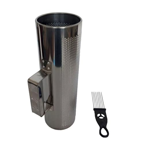 Guiro Shaker aus Metall, Guiro Shaker mit Schaber, Musikinstrument, runder Zylinder, lateinamerikanische Percussions-Instrumente