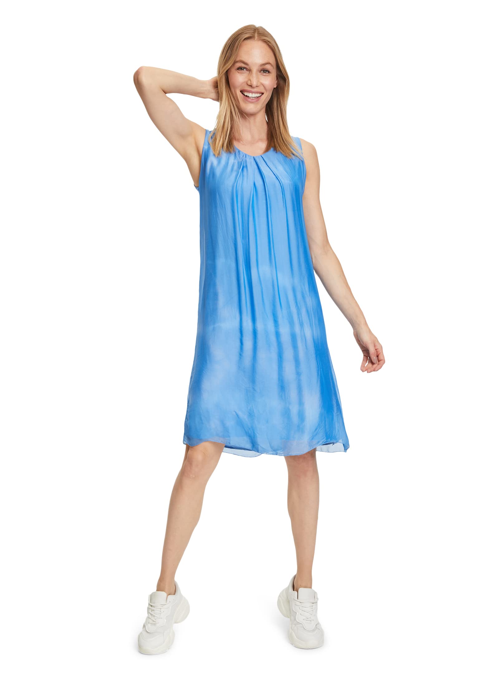 Cartoon Damen 1513/7416 Kleid, Blue/White, 40