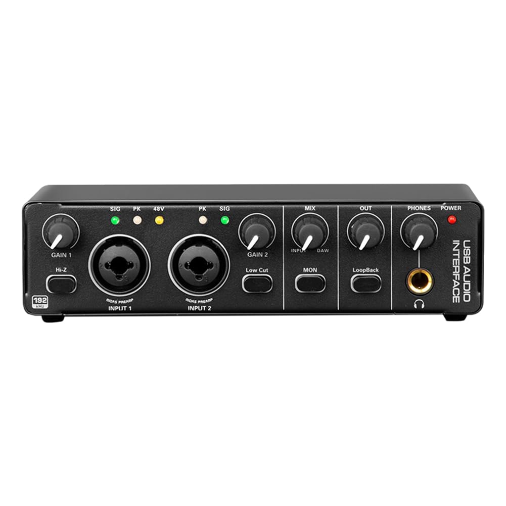 Knadgbft 4-Kanal-Schnittstelle USB-Computer-Treiber-freie Soundkarten-Recorder-Funktion für die Aufnahme des Gesangs