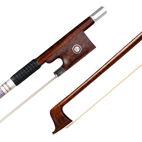 Violinbogen Ausgewählter Schlangenwood Violin Bogen 4/4 Fiddle Bow Round Stick Mit Schlangenwood Frosch Gold Mounted Violin Bogen (Color : NO.2)