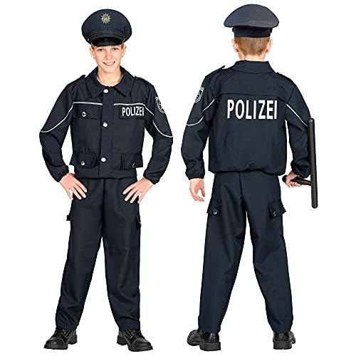 W WIDMANN MILANO Party Fashion - Kinderkostüm Polizist, Oberteil, Hose und Jacke, Beruf, Gesetzeshüter, Mottoparty, Karneval