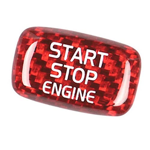 GLILAR Auto-Knopf-Aufkleber One-Button-Start Engine Ignition Start Stop Push Dekorative Aufkleber Kompatibel Mit Volvo Für S80L 2012 2013 2014 2015 Auto Dekoration(Red)