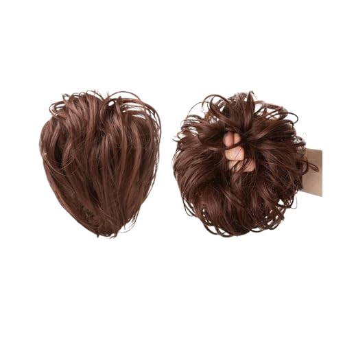 Haarteil Synthetisches Kunsthaar, Dutt, lockiges Band, Haarteil, Haargummi, Scrunchie, Scrunchy Wrap, unordentliches Stück, elastisch, Afro, Chignon, Cheveux, Schwanz, Hochsteckfrisur for Damen Haarve