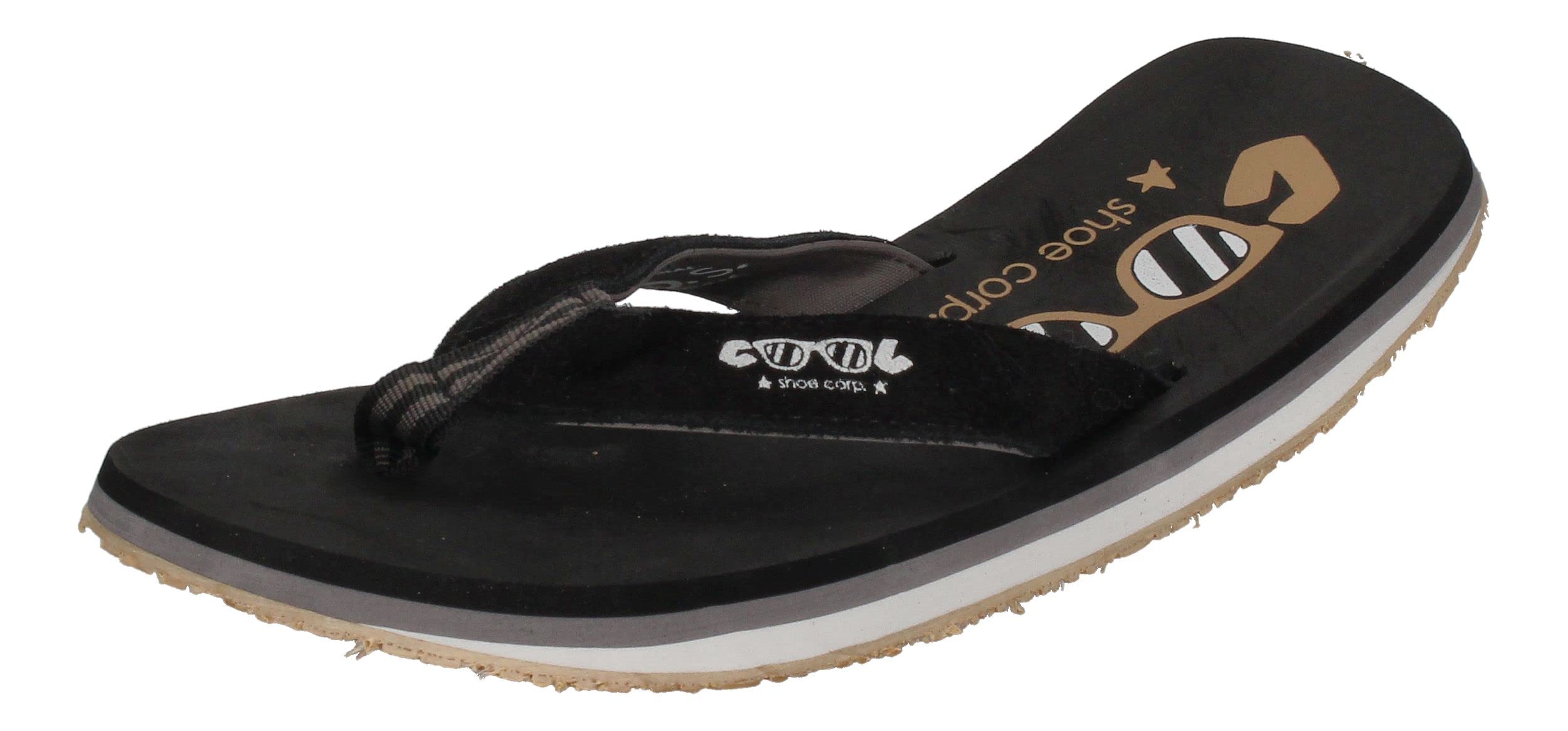 Cool shoe Herren Knochen 2 Flipflop, Schwarz, 43.5 EU Weit