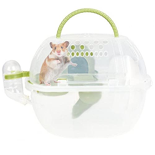 Fituenly Hamster Reise Cage Handheld Kleiner Nagetierträger Kleiner Tier Hamster Go Out Box Hamster Träger Cage Pet Accessoires