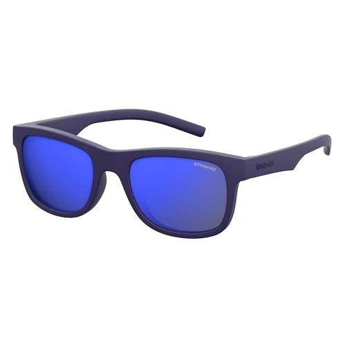 Polaroid Unisex-Kinder PLD 8020/S JY CIW 46 Sonnenbrille, Blau (Rubber Blue/Grey)