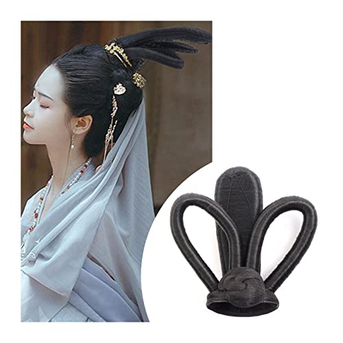 Bun Haarteile Brötchen Elegante Retro Kopfbedeckung Synthetische Chinesische Alte Perücke Hanfu Kopfschmuck Haar Alte Chinesische Frauen Cosplay Perücken Zubehör Brötchen-Haarteil (Color : VM39)