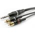 Sommer Cable Basic+ HBP-6SC2 / 1 x 6,3mm Klinke Stereo Hicon - 2 RCA/Cinch Hicon (3m)