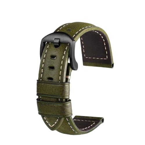 SpaRcz 22-26mm Uhrenarmband aus echtem Leder, Rindsleder mit Nadelschnalle, Uhrenzubehör, Farbe 6, 24mm