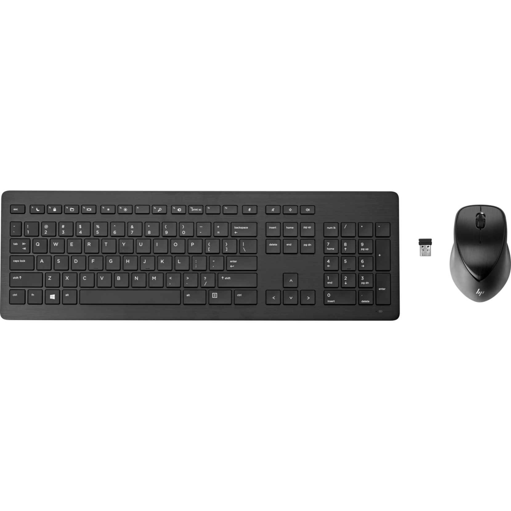 HP 950MK Kabellos, USB, Funk Tastatur, Maus-Set mit numerischer Tastatur, Wiederaufladbar Deutsch, Q