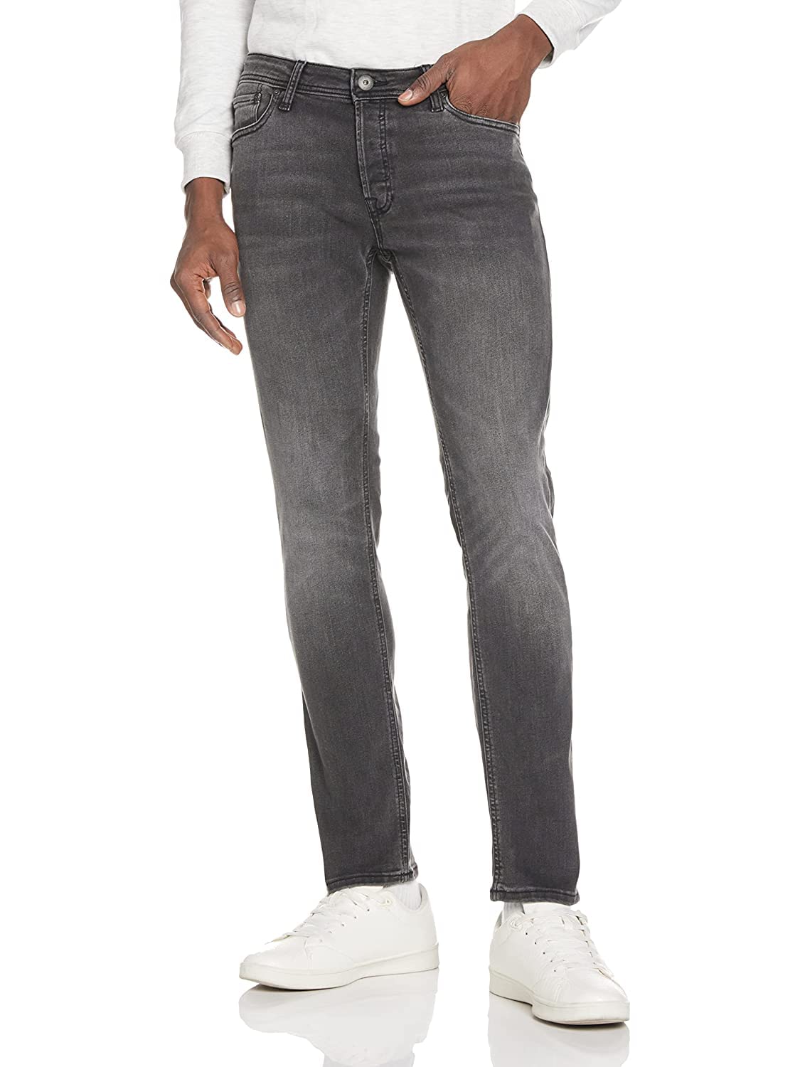 Herren Jack & Jones Slim Fit Jeans Glenn Skinny Tapered JJI Glenn ORIGINAL AM, Farben:Schwarz-2, Größe Jeans:29W / 32L