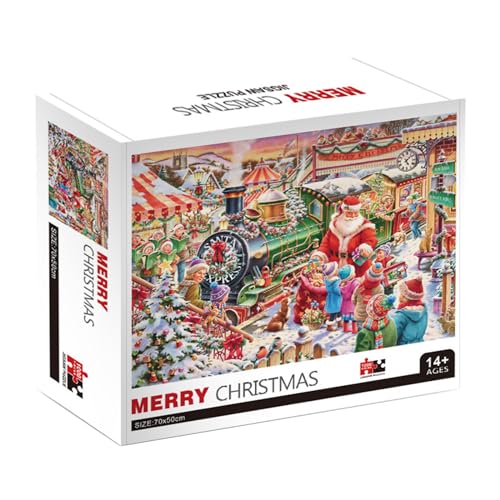 Aurgiarme Festliches Weihnachtspuzzle 1000 Teile HighLevel Puzzle Stadtansicht Papierpuzzle Ölgemälde Stressspielzeug Für Erwachsene