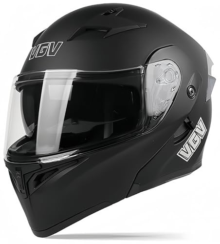 Klappbarer Motorradhelm Mit Doppelvisier, Motocross-Helme, ECE-Geprüfter Motorrad-Sturzhelm Für Erwachsene, Helm Mit Doppelvisier, Herren Und Damen A,XL61-62CM