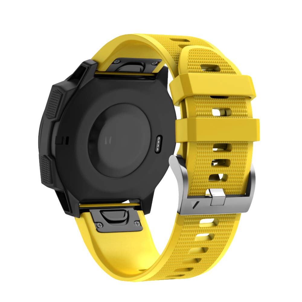 OPKDE Uhrenarmband für Garmin Fenix 7, 7X, 5, 6, 5X, 6X, Pro Plus, 3 HR, Epix, Saphir, weiches Silikon, Smartwatch-Armbänder, Zubehör, 22 mm / 26 mm, 22mm Fenix 7 6 5 945, Achat