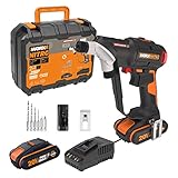 WORX WX177 NITRO Akku-Bohrschrauber Switchdriver 2.0 20V – starker bürstenloser Motor bis 50Nm Drehmoment – schneller Wechsel zwischen 2 Bits – präzise Drehmomentsteuerung – inkl. Akkus & Ladegerät