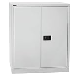 BISLEY Flügeltürenschrank Universal, 1 verzinkter Fachboden, 2 OH, Metall, 645 Lichtgrau, 40 x 91.4 x 100 cm