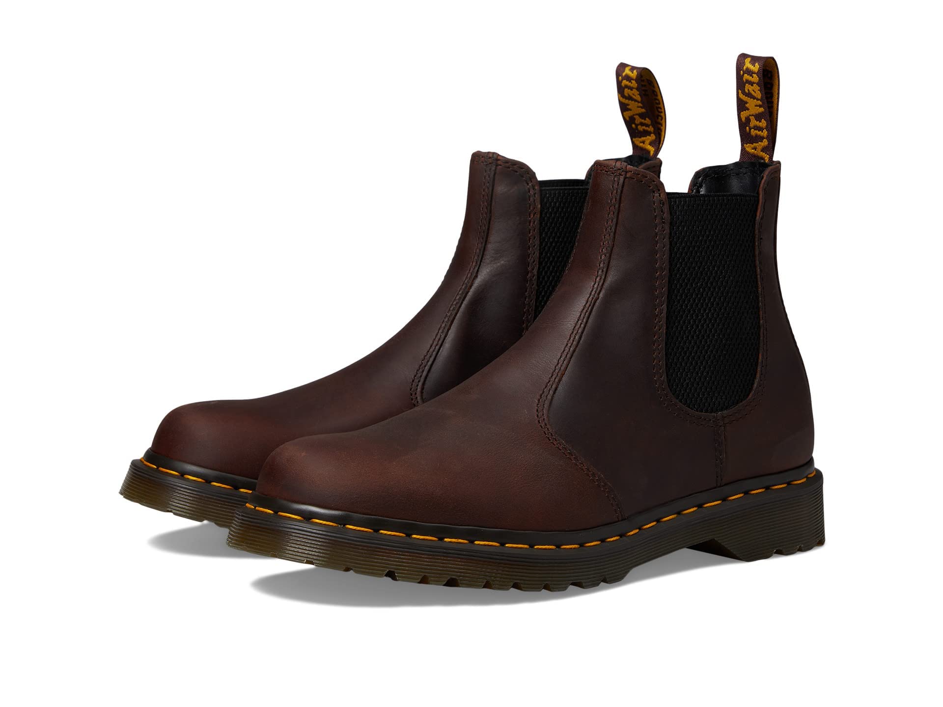 Dr. Martens Herren 2976 Waxed Full Grain Leather Boot Chelsea-Stiefel, Kastanienbraunes, gewachstes Vollnarbenleder, 39 EU