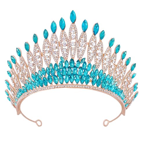 Zdprkqzvz Braut Kopfschmuck Mit Schimmernden Strasssteinen Bunten Kristallen Tiaras Für Hochzeiten Und Partys Eleganter Haarschmuck Für Frauen