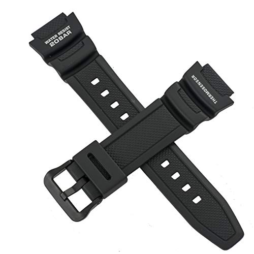 Original Casio Uhrenarmband für AQW-101J AQW 101J AQW 101 Schwarz 10337327