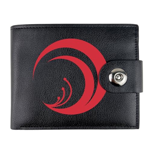 Lycor-is Reco-il Geldbörse Anime, Kunstleder Kartenetui Geldtasche mit Münzfach, PU Leder Münzbörse Wallet mit Sichtfenster, für Männer Geschenke(Color:Black 6)