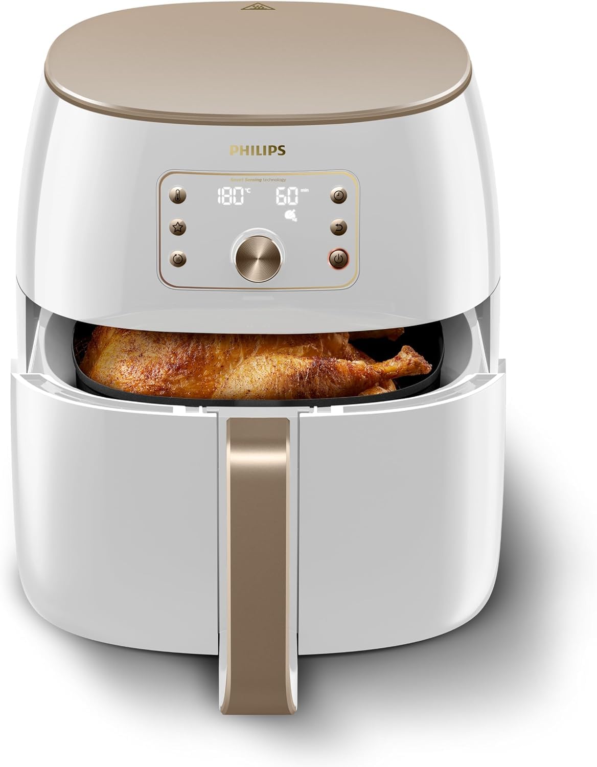 Philips Airfryer Smart Sensing XXL, 7.3L (1.4Kg), 90% Weniger Fett Mit Rapid Air Technologie, Automatisches Kochen, Backblech, HomeID-App (HD9870/20)