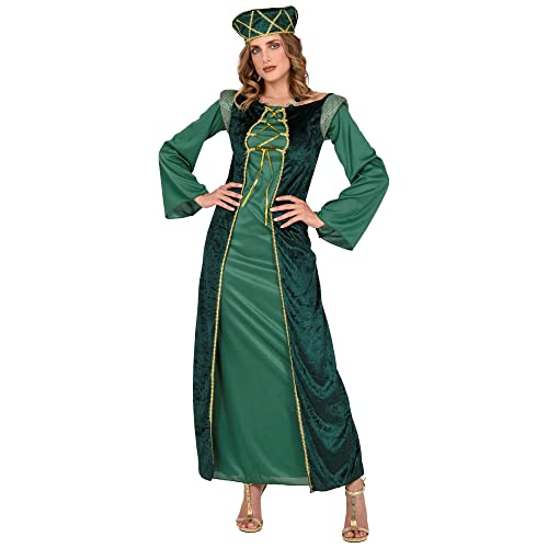 Widmann - Kostüm Lady Eleonore, Kleid, Hut, Mittelalter Lady, Magd, Adelige, Karneval, Mottoparty